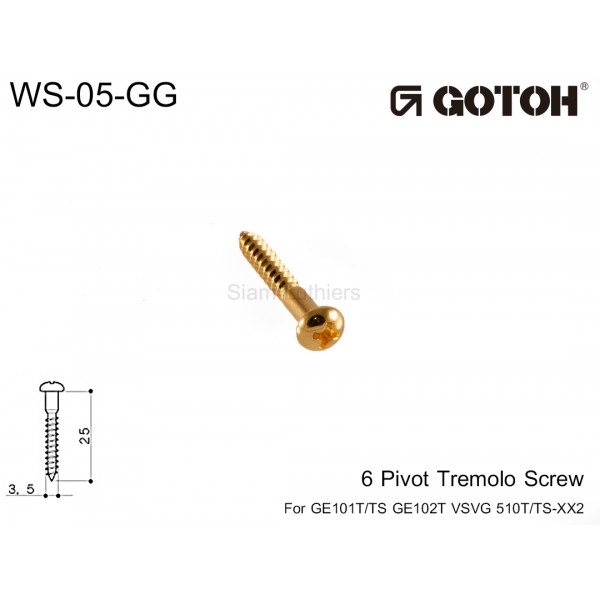 น๊อตเสา ชุดคันโยก Vintage  Gotoh WS-05-GG 3.5x25